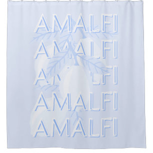 Amalfi Coast, Italy, Travel Art, Preppy, Blue