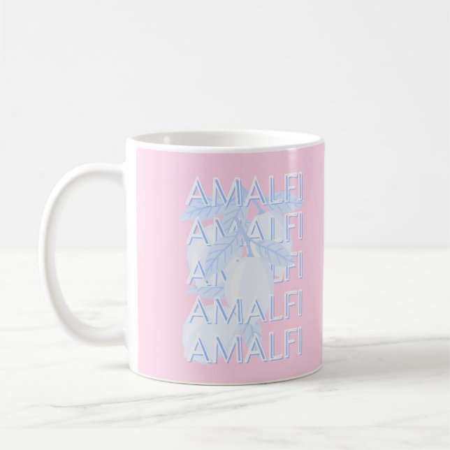 Amalfi Coast, Italy, Travel Art, Preppy Coffee Mug (Left)