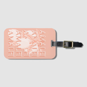Amalfi Coast, Italy Travel Art, Preppy, Minimalist Luggage Tag