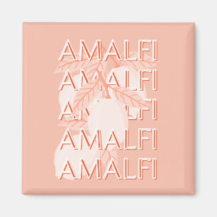 Amalfi Coast, Italy Travel Art, Preppy, Minimalist Magnet