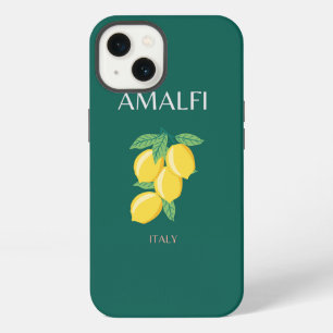 Amalfi Coast, Italy, Travel Art, Retro, Green iPhone 13 Case