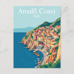 Amalfi Coast, Italy Travel Mediterranean  Postcard