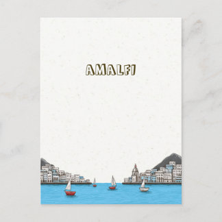 Amalfi Coast Italy Travel Postcard