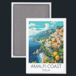 Amalfi Coast Italy Vintage Travel Magnet<br><div class="desc">Capture the breathtaking beauty of the Amalfi Coast in italy with this vintage-inspired Amalfi Coast magnet! Featuring iconic elements of the italian travel destination this design brings Italy's rich heritage to life. Perfect as a travel souvenir or a thoughtful gift, this product features a classic travel artwork. Whether you’re reminiscing...</div>