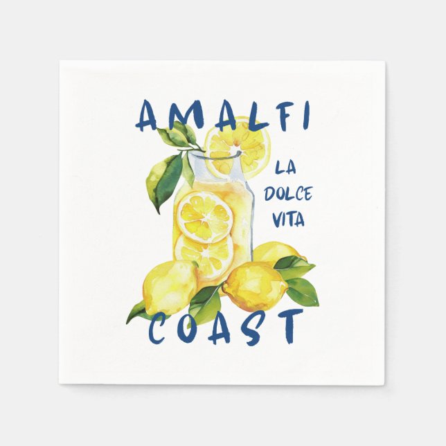 Amalfi Coast – La Dolce Vita Limoncello  Napkin (Front)