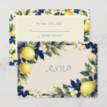 Amalfi Coast Lemon Blue Floral Wedding
