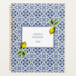 Amalfi Coast Lemon Blue Tiles Italy  Planner