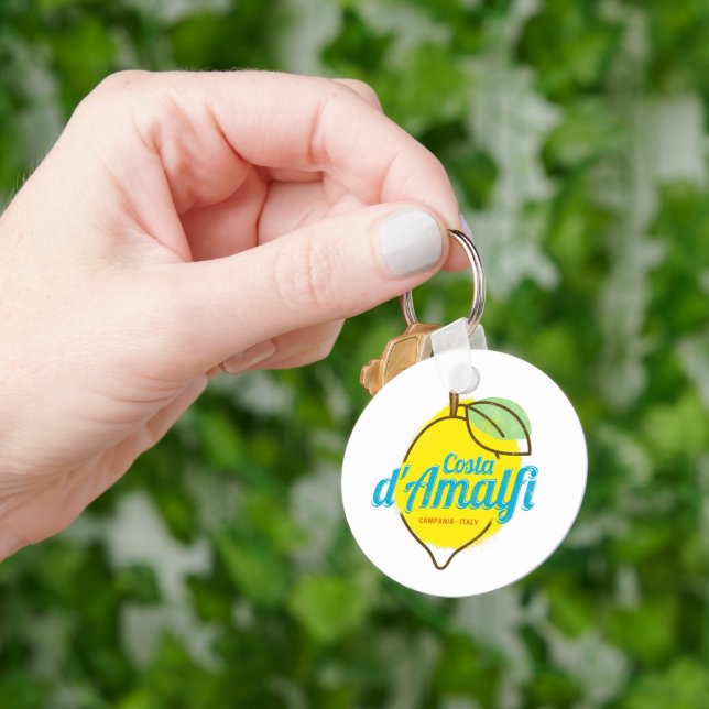 Amalfi Coast Lemon Italy Vintage Costa d'Amalfi Keychain (Hand)