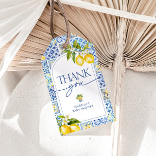 Amalfi Coast Lemon Mediterranean Baby Shower Favou Gift Tags