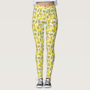 Amalfi Coast Lemon Pattern  Leggings