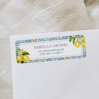 Amalfi Coast Lemon Return Address Label