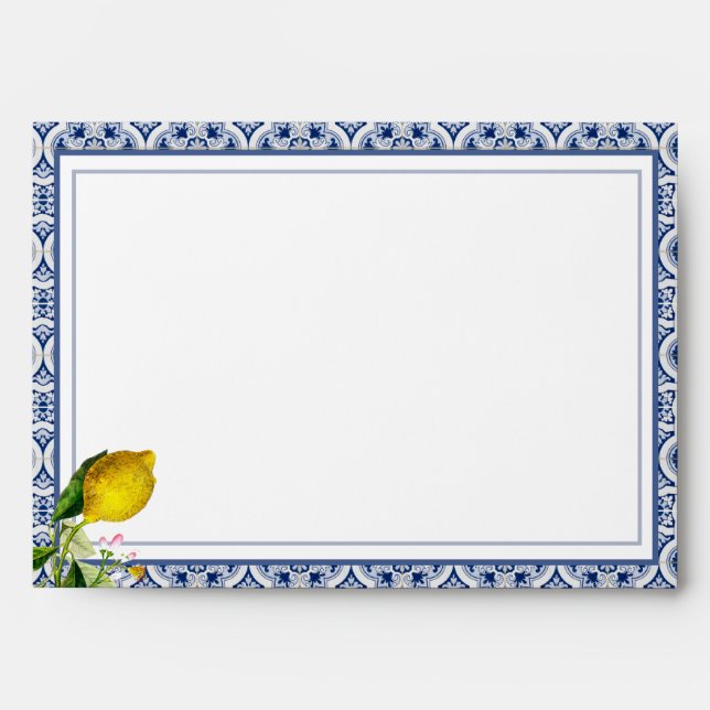 Amalfi Coast Lemon Tiles Italy  Envelope (Front)