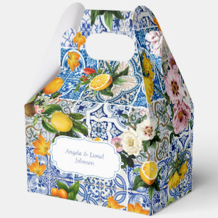 Amalfi Coast Lemon Tiles Italy Favor Box