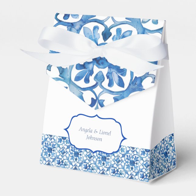 Amalfi Coast Lemon Tiles Italy Favor Box (Front Side)