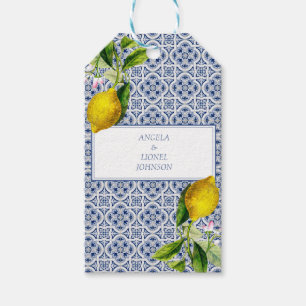 Amalfi Coast Lemon Tiles Italy Personalized names Gift Tags