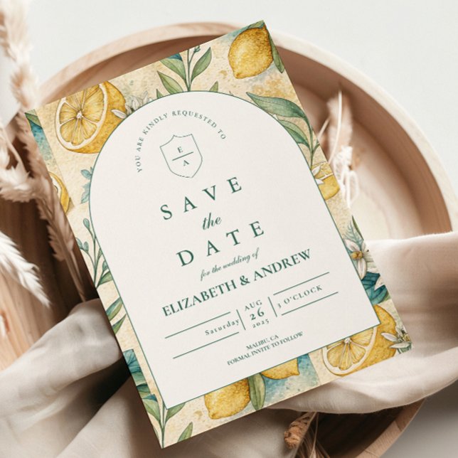 Amalfi Coast Lemon Wedding Save The Date (Creator Uploaded)