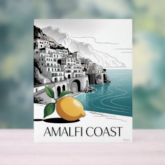 Amalfi Coast Minimalist Line Art