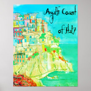 Amalfi Coast of Italy 11" X 14" poster
