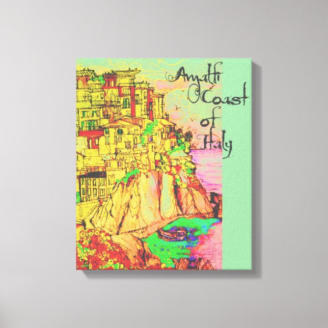 Amalfi Coast of Italy Canvas Print by artist (Front)