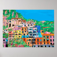 Amalfi Coast of Italy Digital Art Traditional