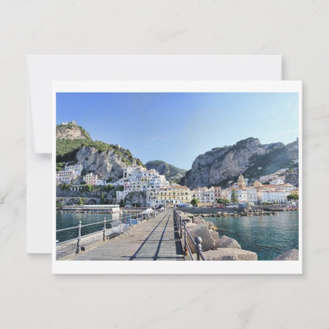 Amalfi Coast Port Holiday Card (Front)