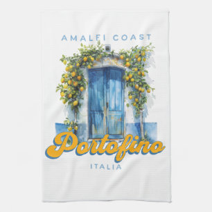 Amalfi Coast Portofino La Dolce Vita Italia Lemons Kitchen Towel