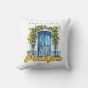 Amalfi Coast Portofino La Dolce Vita Italia Lemons Throw Pillow