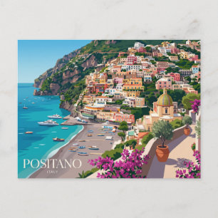 Amalfi Coast, Positano, Campania Italy Postcard