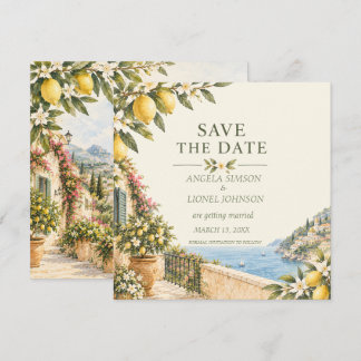 Amalfi Coast Positano Lemon Save the Date
