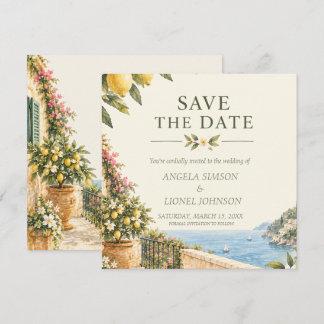 Amalfi Coast Positano Lemon Save the Date