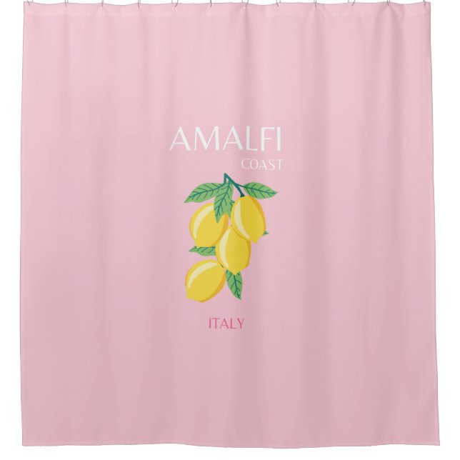 Amalfi Coast, Preppy Art, Pink, Travel (Front)