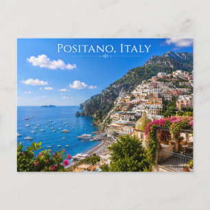 Amalfi Coast Scenic Travel Art Print Sunny Day Postcard