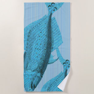 Amalfi Coast Sea Blue - XL Euro Size 70" x 35" Beach Towel