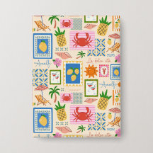 Amalfi Coast Summer Mediterranean Pattern 