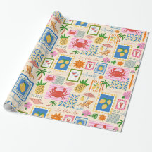 Amalfi Coast Summer Mediterranean Pattern 