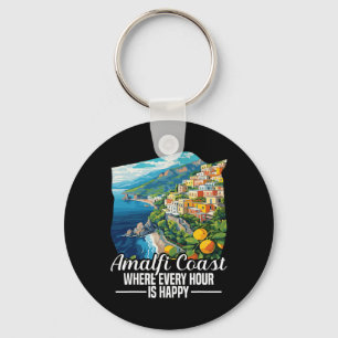 Amalfi Coast Vacay Italy Vacation Happy Amalfi Coa Keychain