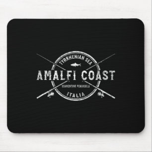 Amalfi Coast Vintage Crossed Fishing Rods Mouse Pad