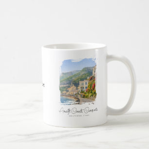 Amalfi Coast Watercolor Romantic Travel Keepsake Coffee Mug
