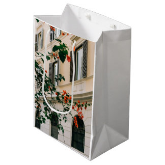 Amalfi Cream Bougainvillea Watercolor Gift Bag