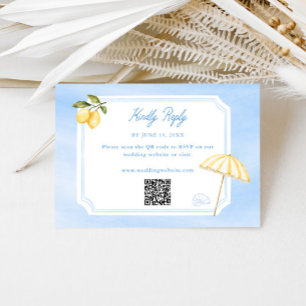 Amalfi Dolce Vita Italy Wedding RSVP Card