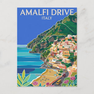 Amalfi Drive Italy Postcard