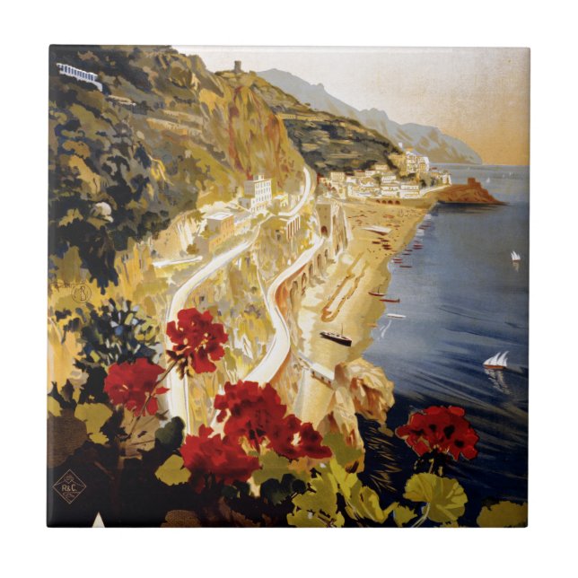 Amalfi, Italia Tile (Front)