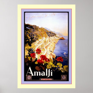 Amalfi ~ Italia ~ Vintage Italian Travel Poster