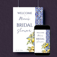 Amalfi Italian blue tiles lemons bridal welcome
