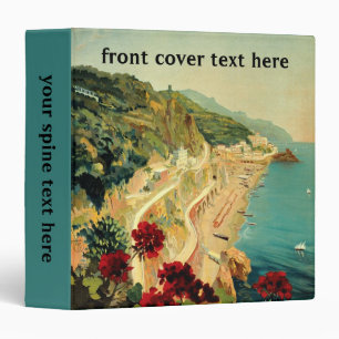 Amalfi Italian Coast, Vintage Travel Poster Italy Binder
