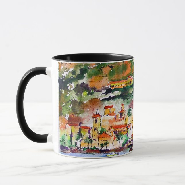 Amalfi Italy Art on Mug Customize the Colour (Left)