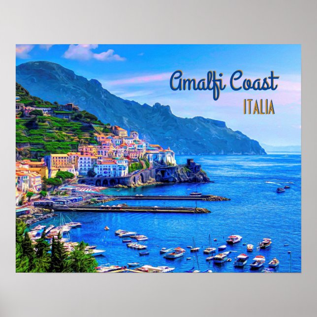 Amalfi Italy Europe Modern Photography Travel Poster (Front)