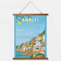 Amalfi Italy Retro Travel Art Vintage