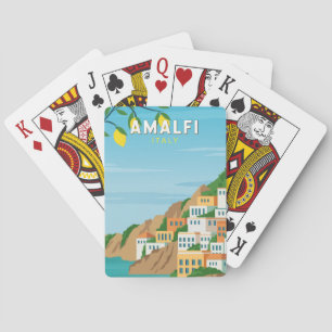Amalfi Italy Retro Travel Art Vintage Playing Cards