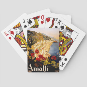 Amalfi Italy Travel Poster Art Graphic Playing Cards